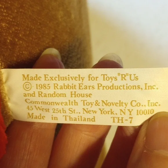 NWT Velveteen Rabbit Vintage 1985 Plush Toy, Rabbit Ears & Random House - Picture 8 of 8